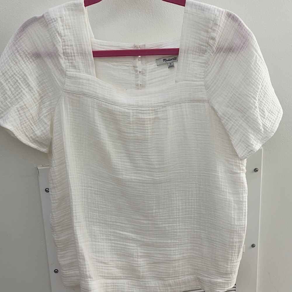 Madewell white lightweight top XS and perfect